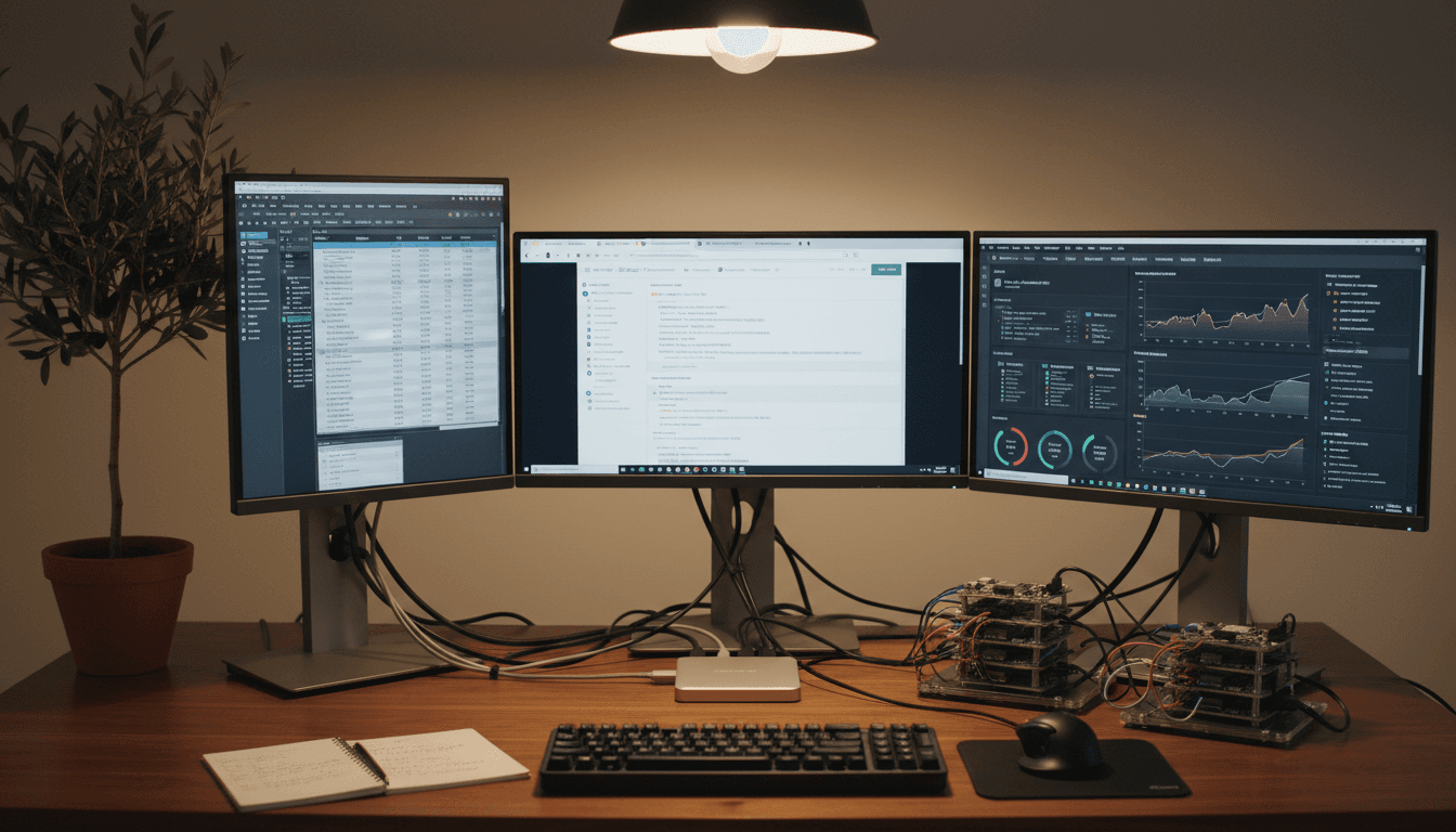 Workspace modulaire avec stations connectees, personne en mouvement