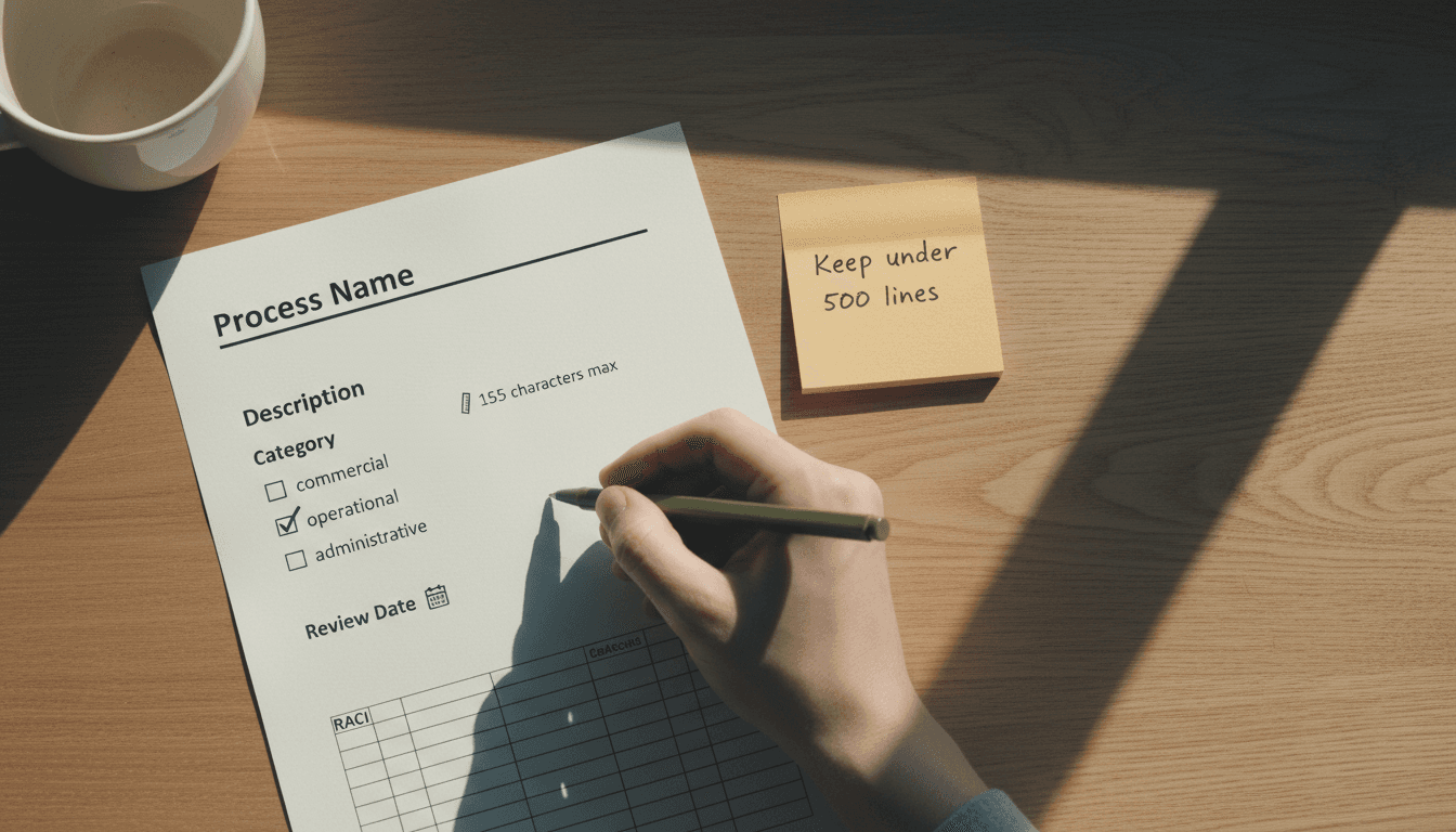Template de fiche d'identite processus avec metadonnees obligatoires